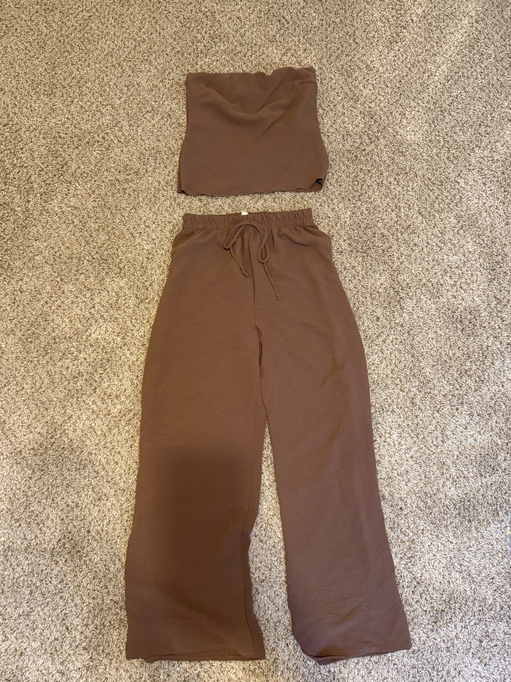 Matching Set Wide Leg Pants